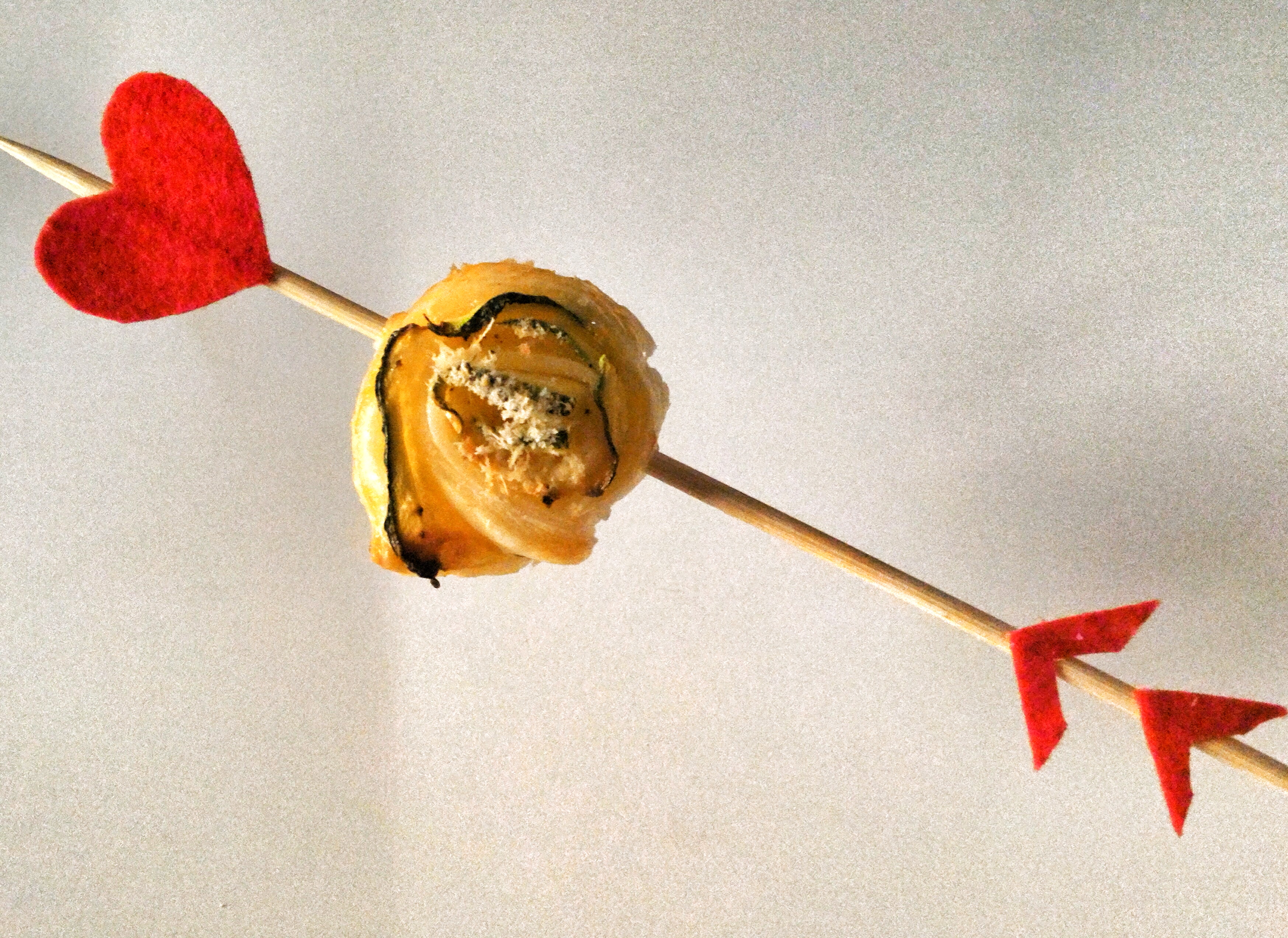 Rose di sfoglia con zucchine